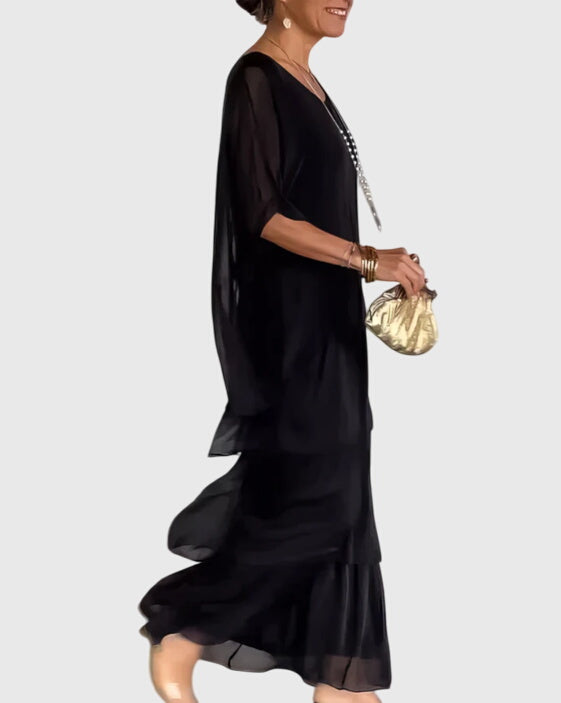 Marjolein | Elegantes Langes und Fließendes Kleid