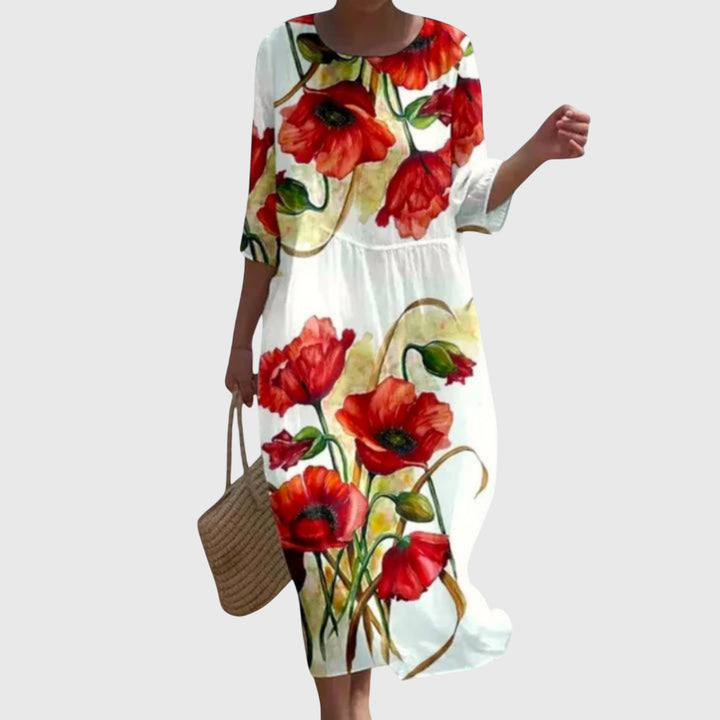Nynke | Elegantes Maxi Blumenkleid