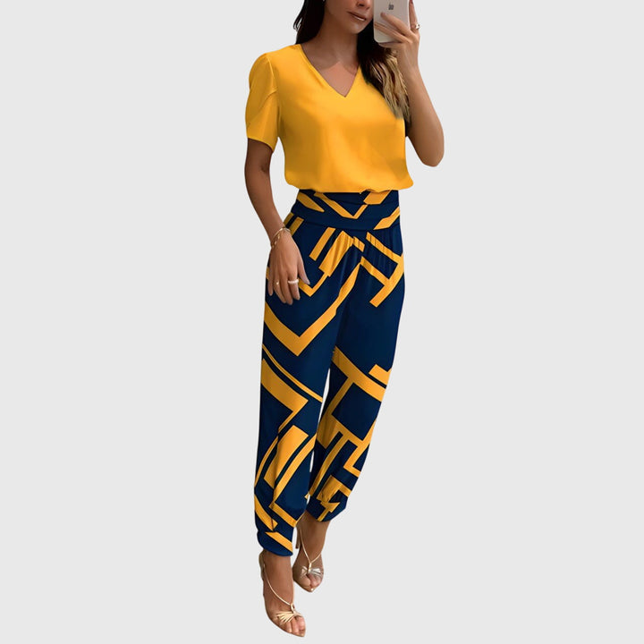 Melanie | Elegantes Blusen- und Hosen-Set