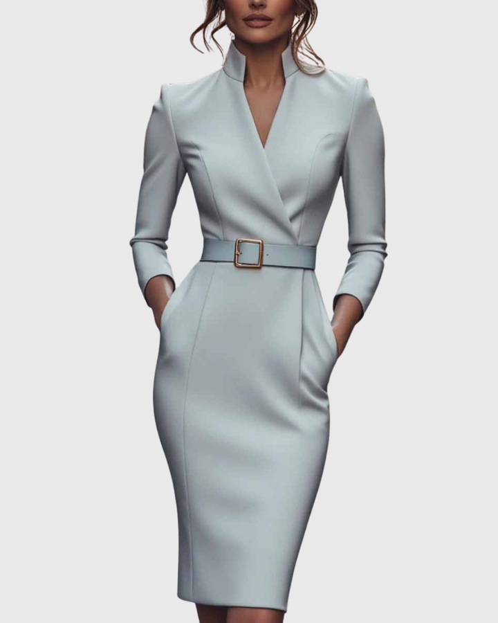 Loes | Das Maxi Power Kleid mit Gürtel