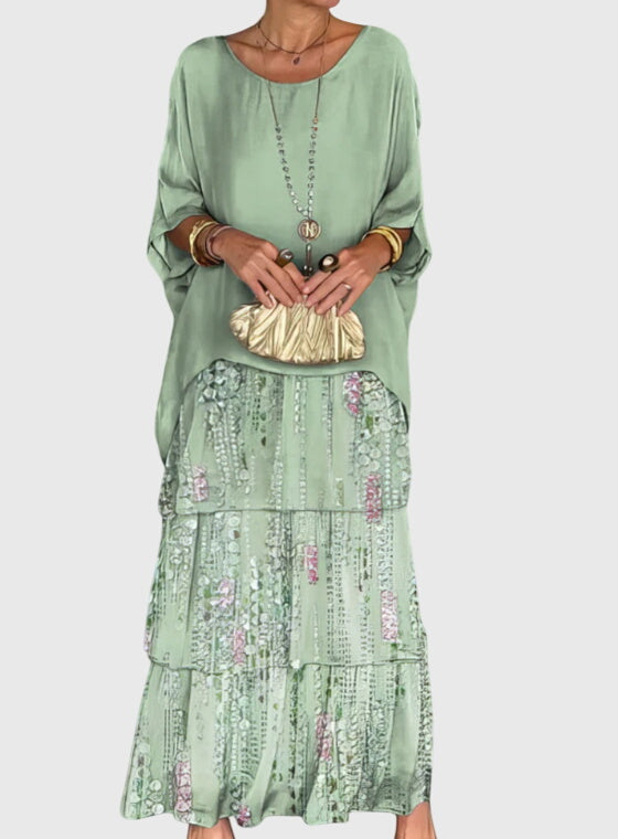 Marjolein | Elegantes Langes und Fließendes Kleid