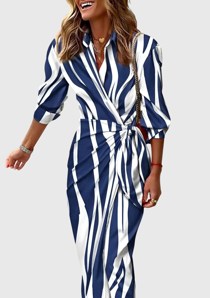 Mijntje | Elegantes Wickelkleid mit Print