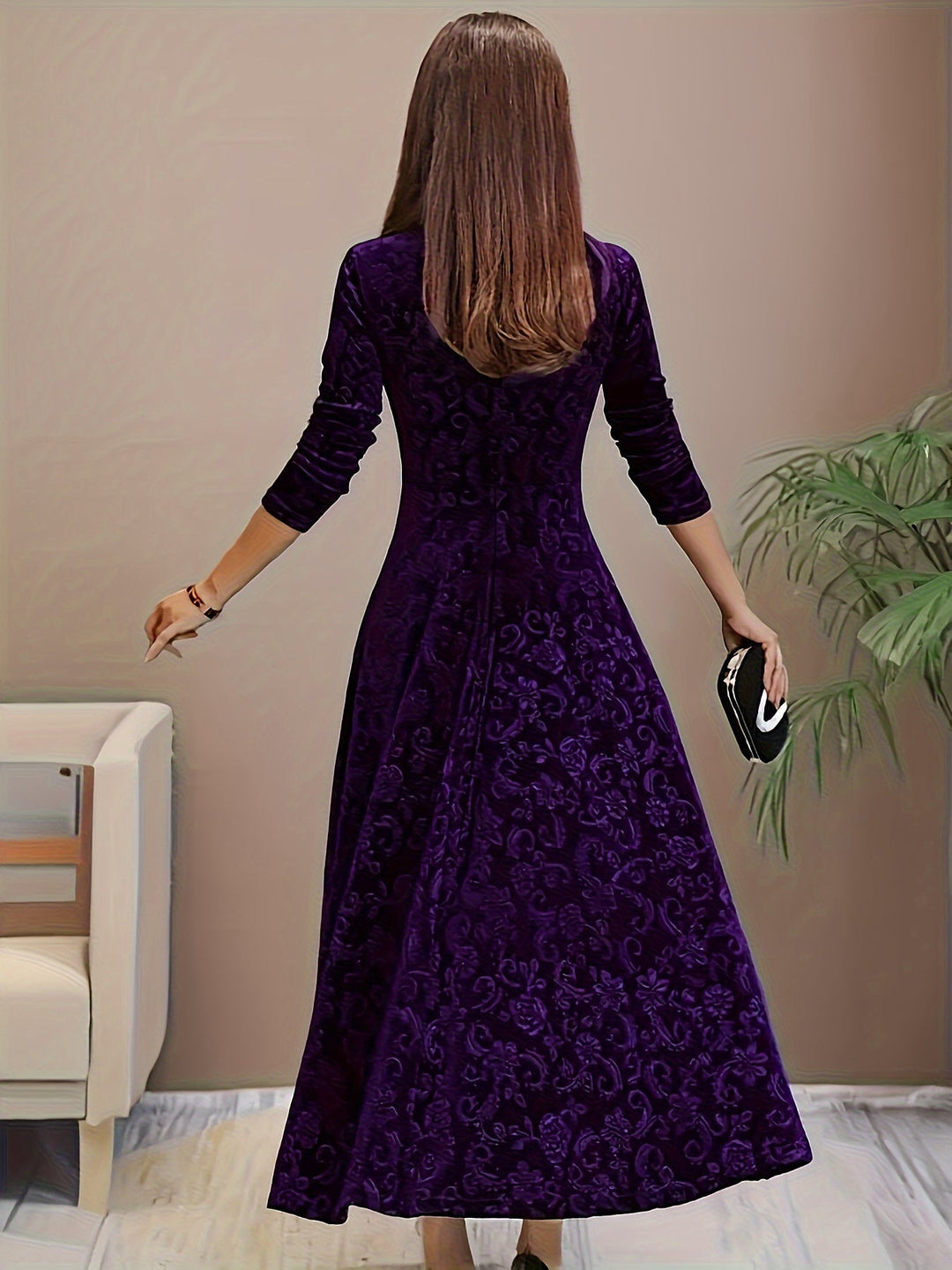 Isa | Maxikleid Elegante mit Muster