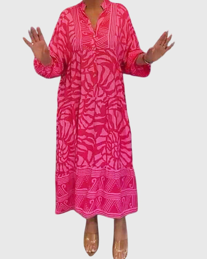 Lize | Maxi Kleid mit Eleganter Druck