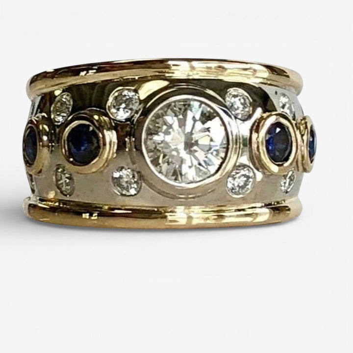 Vintage Ring in Zirkonia Goldvergoldet