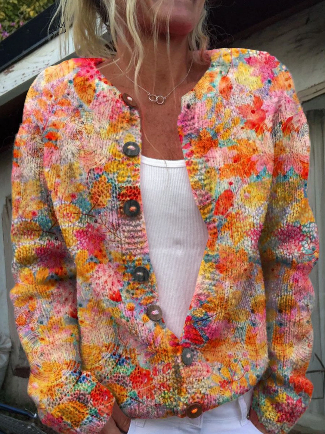 Fiona | Cardigan mit Blumenmuster