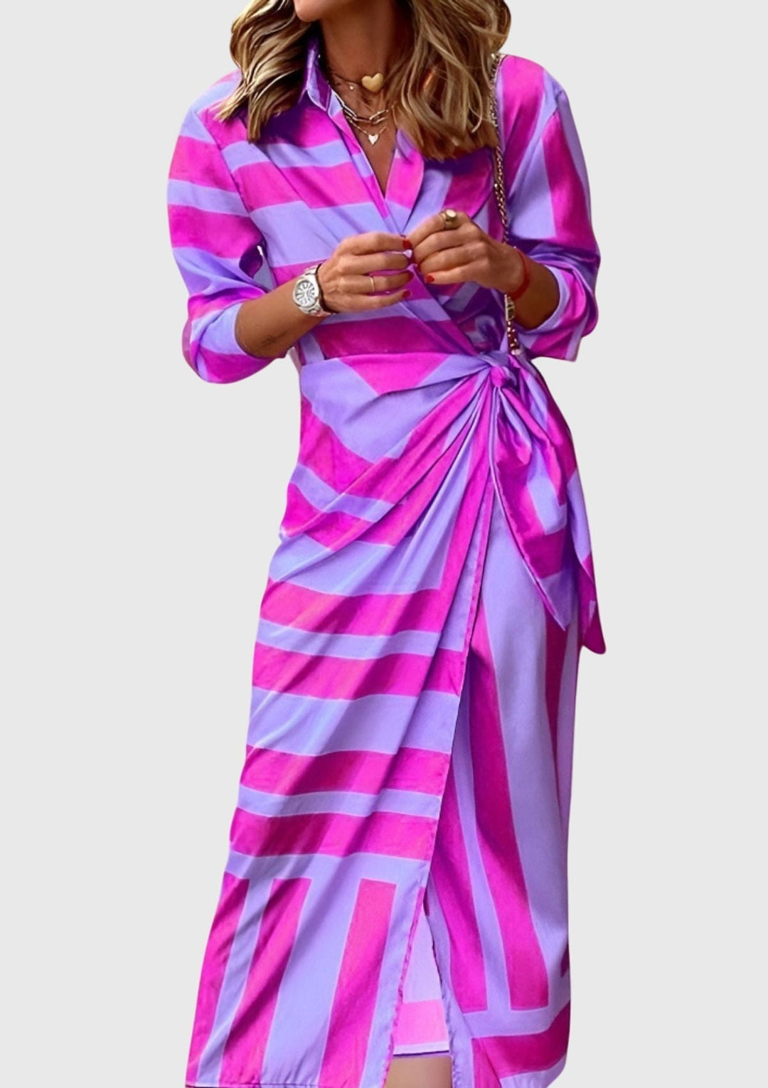 Mijntje | Elegantes Wickelkleid mit Print