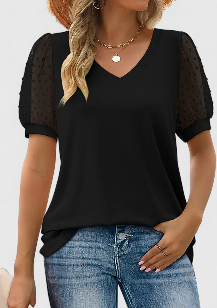 Truus | Bequemes V-Ausschnitt Top