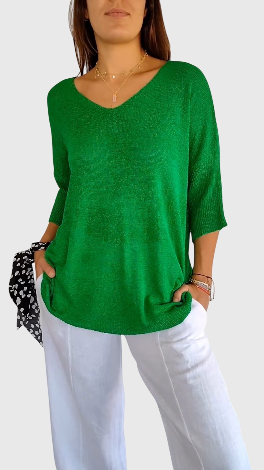 Caroline | Elegantes Top mit V-Ausschnitt