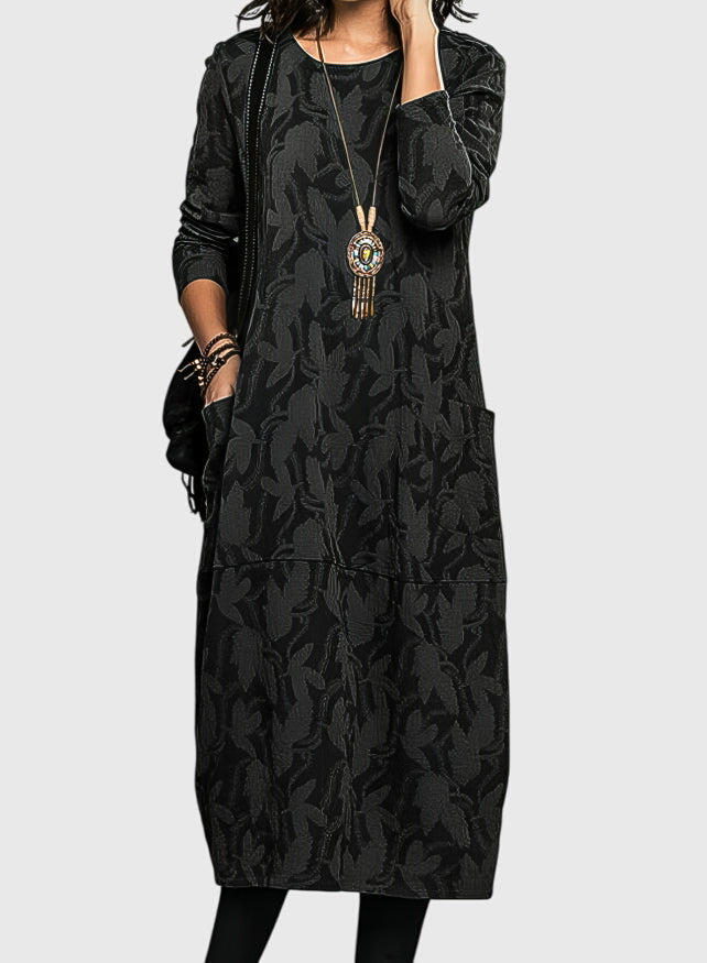 Janneke | Lässiges Kleid mit Rundhalsausschnitt
