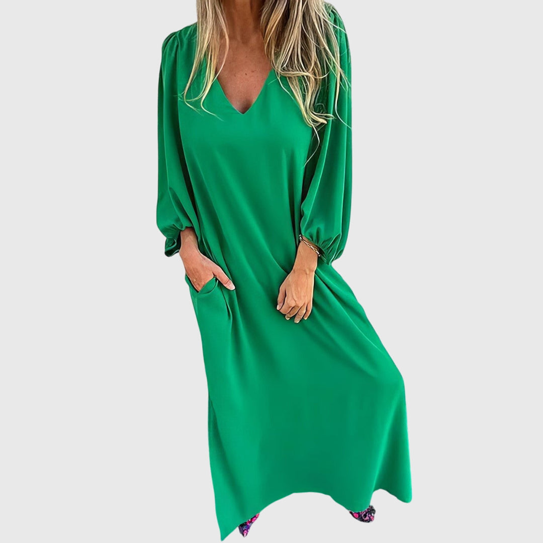 Imke | Lange Boho Kleid mit Taschen