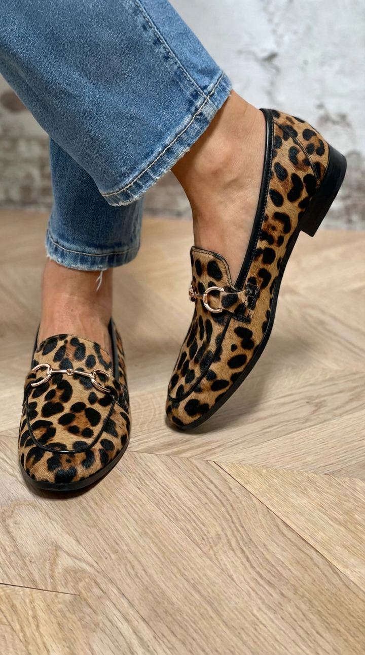 Adrianna - Gewagte Leopard Mokassins