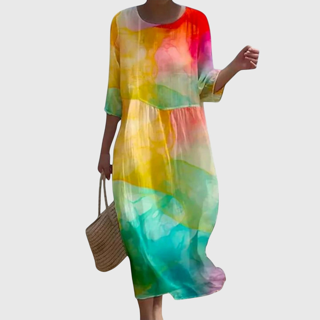 Nynke | Elegantes Maxi Blumenkleid
