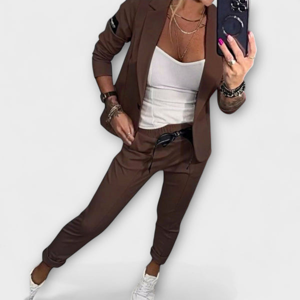 Greta | Elegantes Set aus Top, Jacke und Hose