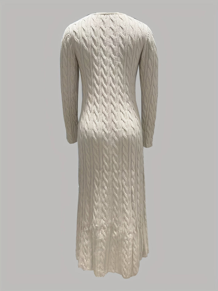 Sarah | Bequeme Maxi Kleid aus Kabelstrick