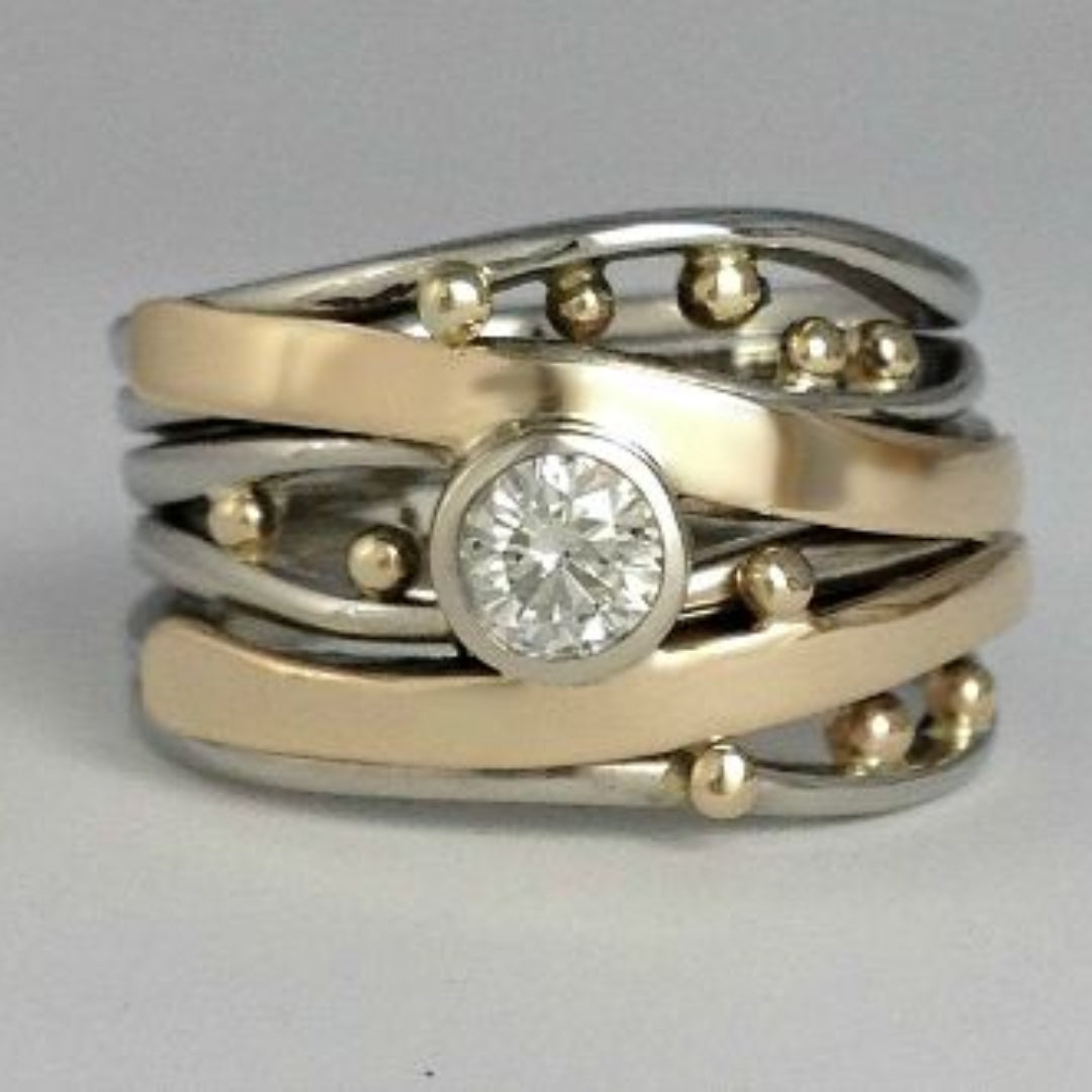 Royal - Vintage Ring aus Gold mit Zirkonia