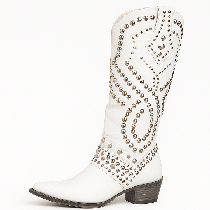 Marjolein | Hohe Westernstiefel mit Nieten