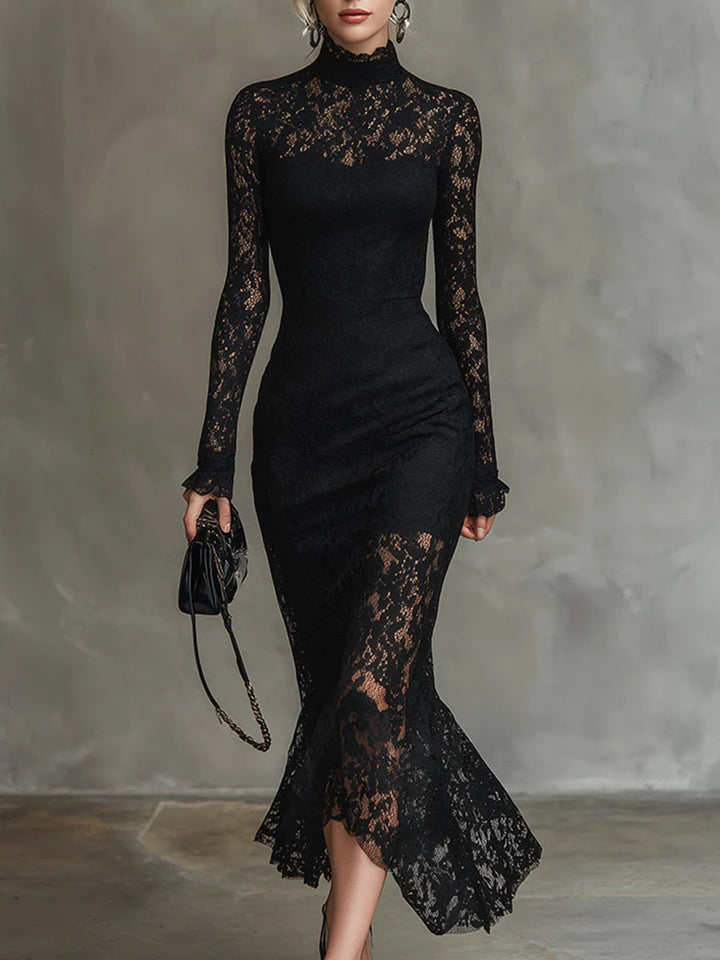Monique | Elegantes Maxikleid aus Spitze mit Fischschwanz
