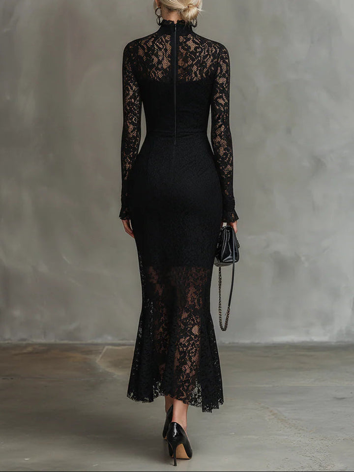 Monique | Elegantes Maxikleid aus Spitze mit Fischschwanz
