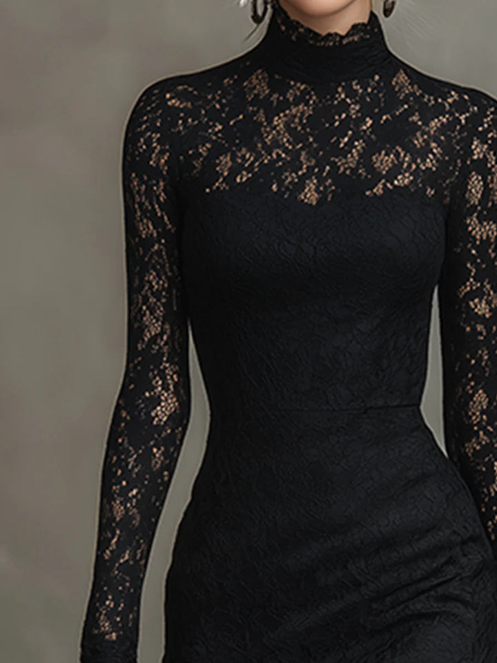 Monique | Elegantes Maxikleid aus Spitze mit Fischschwanz
