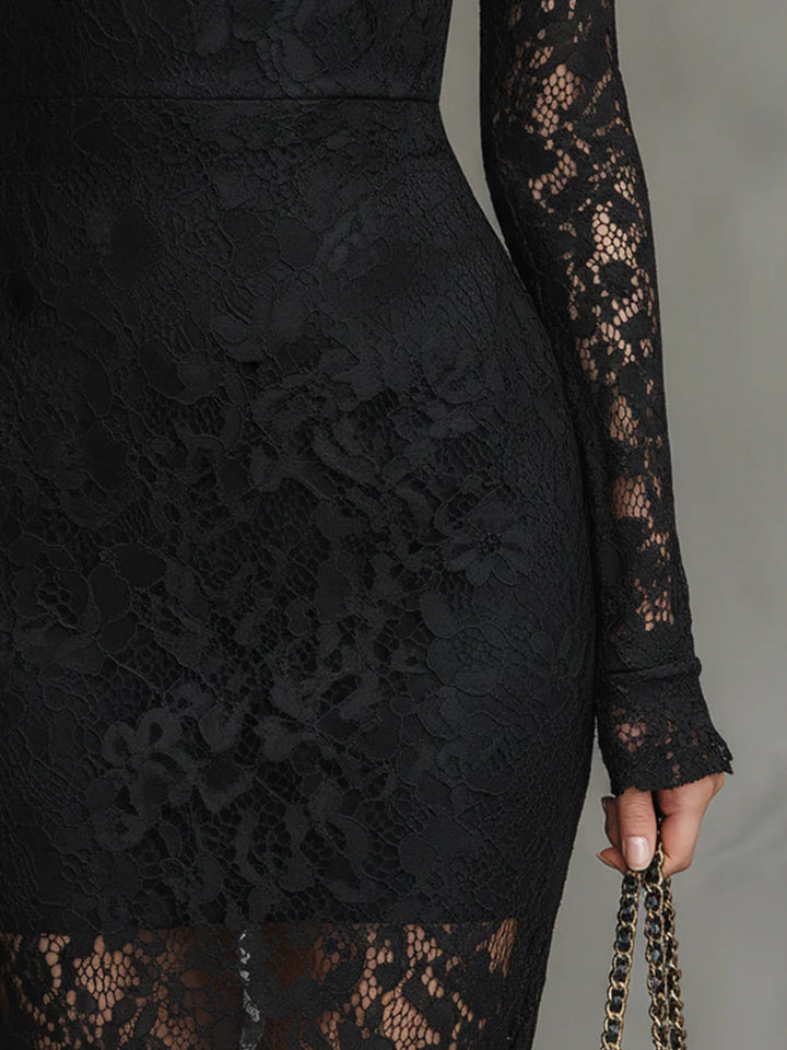 Monique | Elegantes Maxikleid aus Spitze mit Fischschwanz