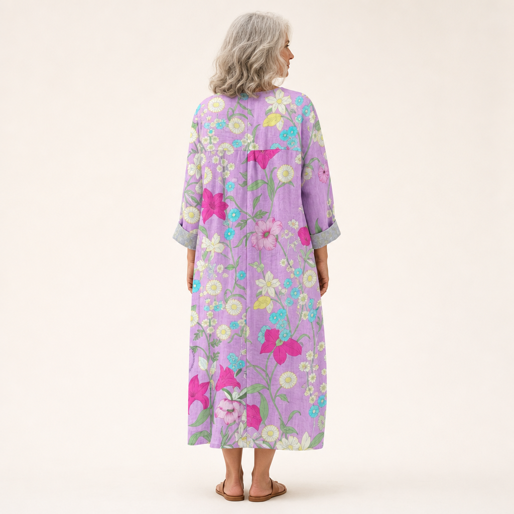 Élise - Fließendes Gedrucktes Sommerkleid