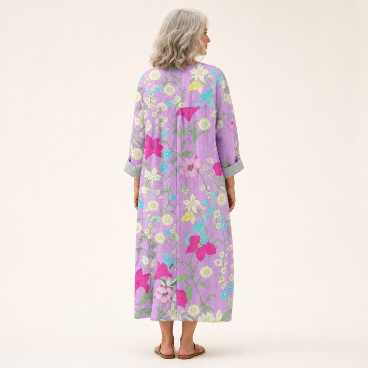 Élise - Fließendes Gedrucktes Sommerkleid