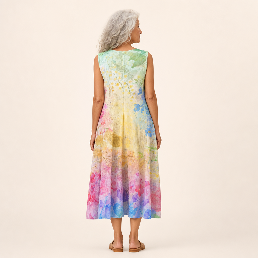 Laurine - Bequeme Sommerkleid ohne Ärmel