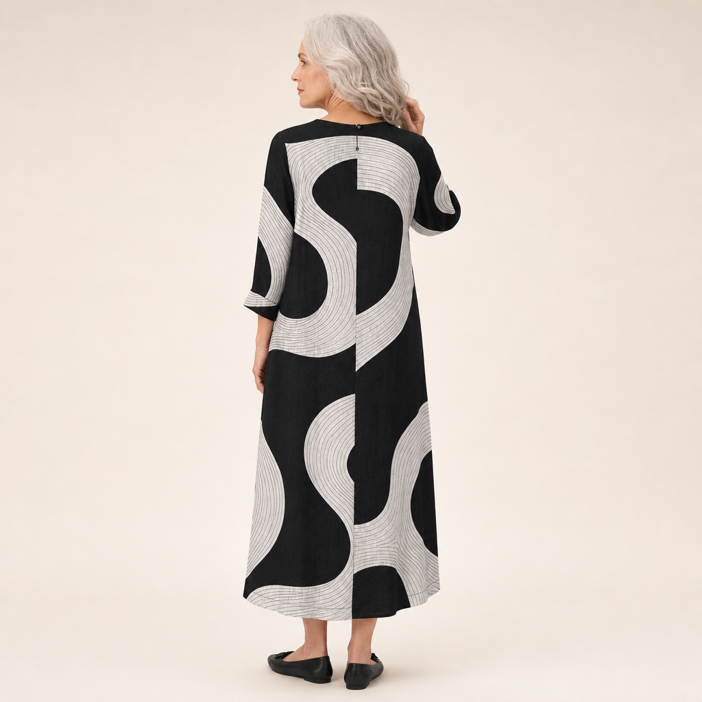 Ophélie - Fließendes Bedrucktes Sommerkleid