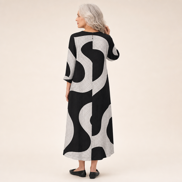 Ophélie - Fließendes Bedrucktes Sommerkleid