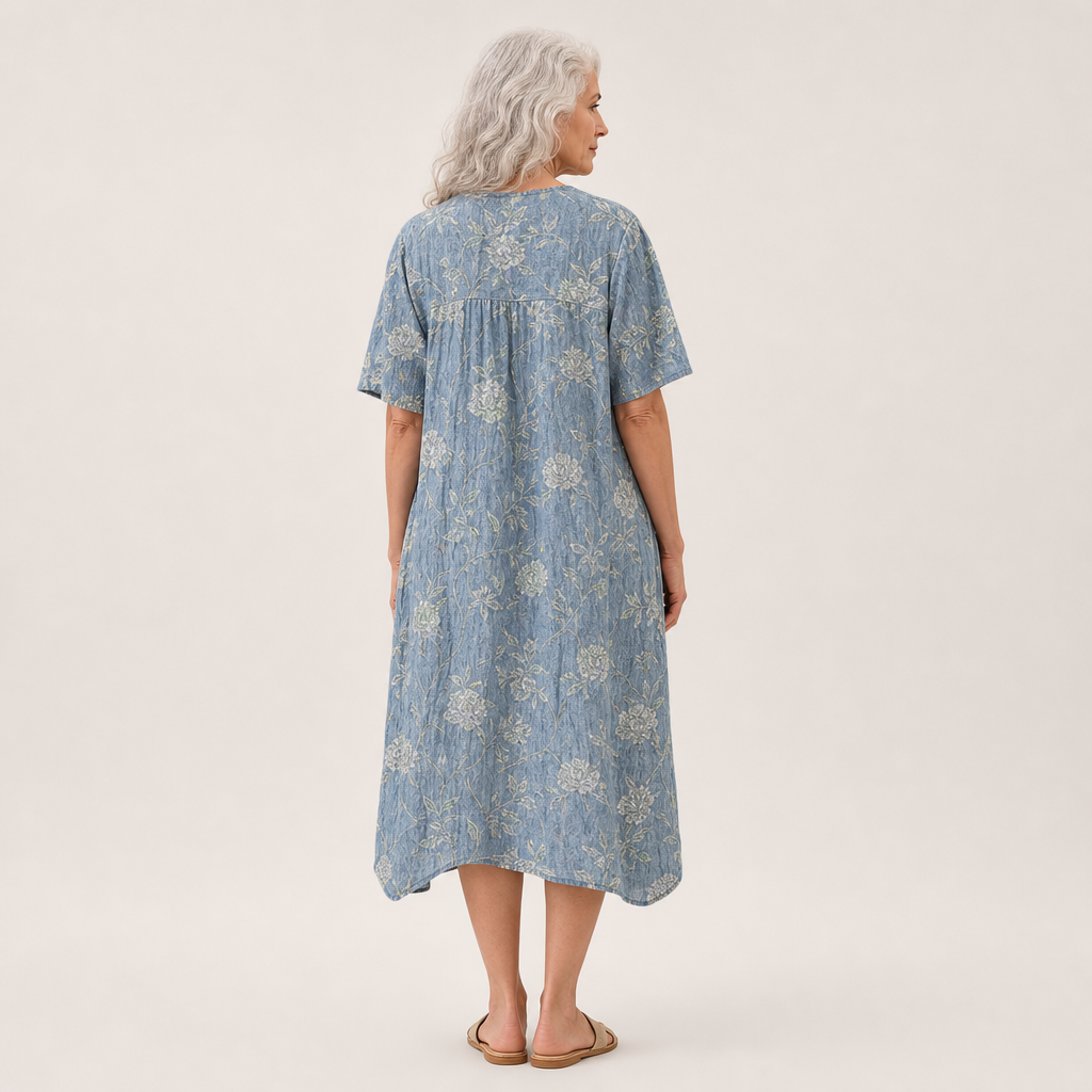 Geneviève - Fließendes Bedrucktes Sommerkleid