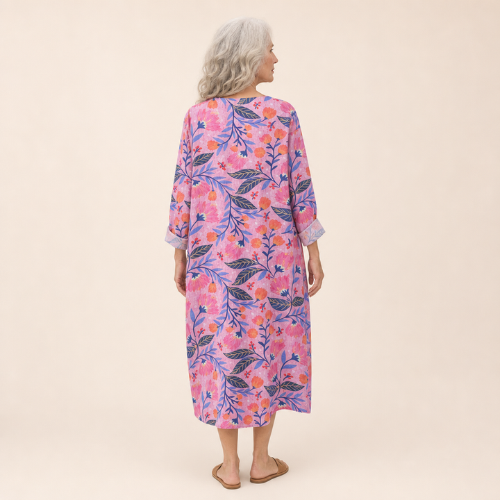 Clémence - Flatterndes Bedrucktes Sommerkleid