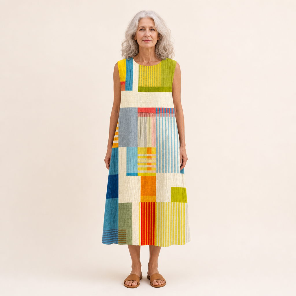 Léa - Bequemes Sommerkleid ohne Ärmel