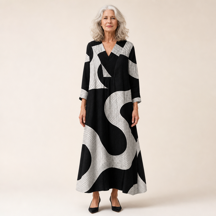 Ophélie - Fließendes Bedrucktes Sommerkleid