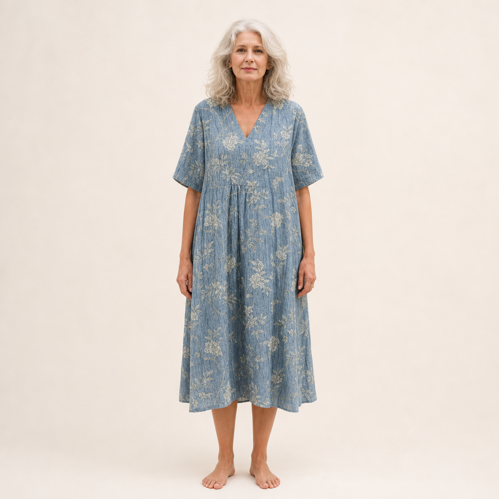 Geneviève - Fließendes Bedrucktes Sommerkleid