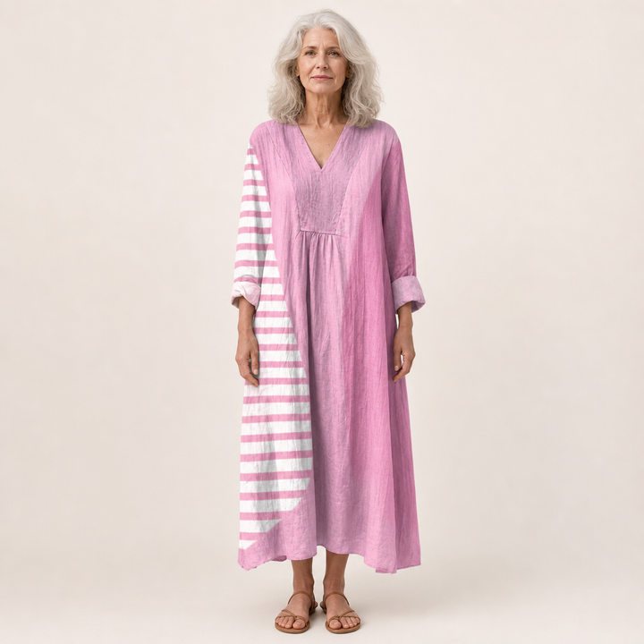 Nadine - Flatterndes Bedrucktes Sommerkleid