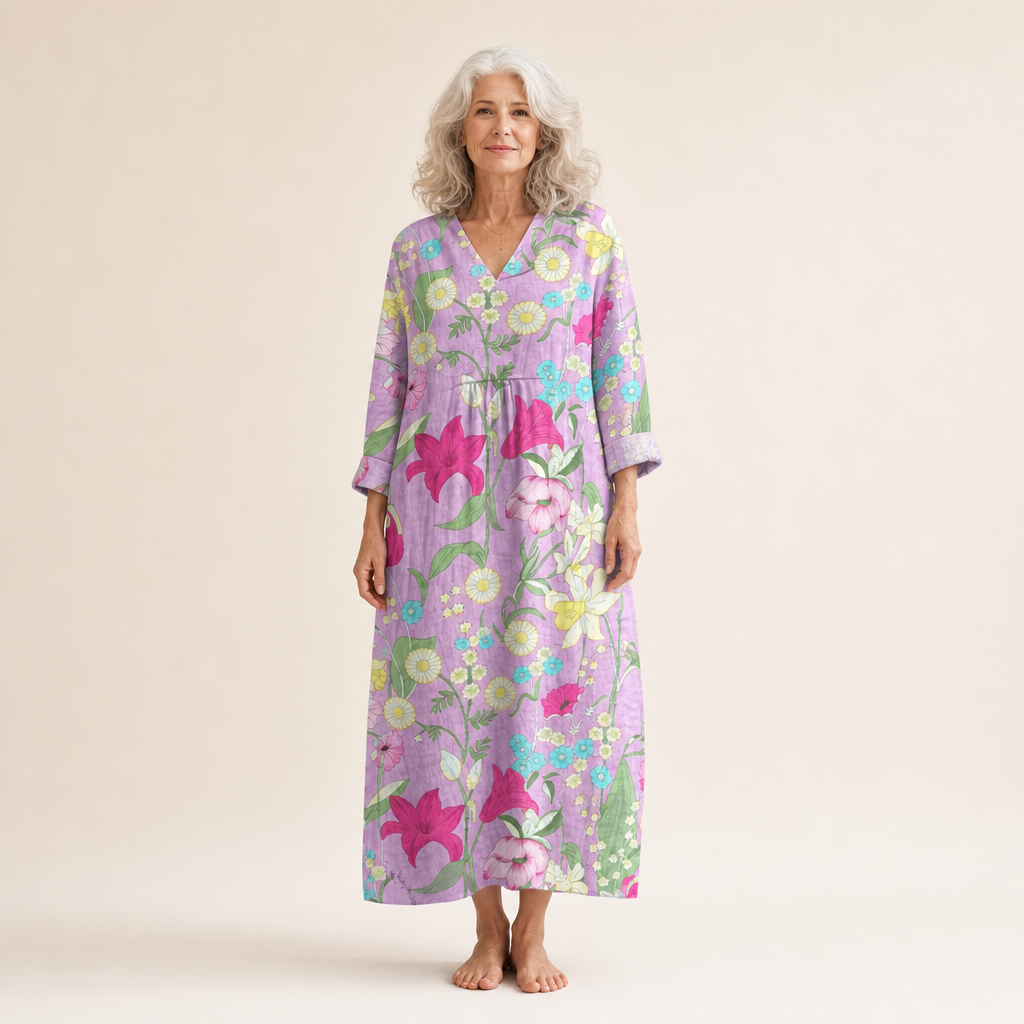 Élise - Fließendes Gedrucktes Sommerkleid