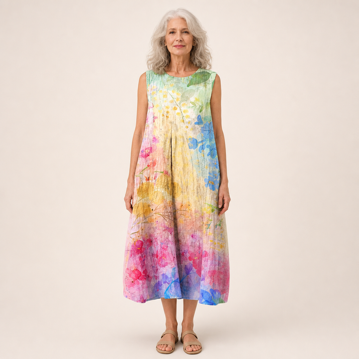 Laurine - Bequeme Sommerkleid ohne Ärmel