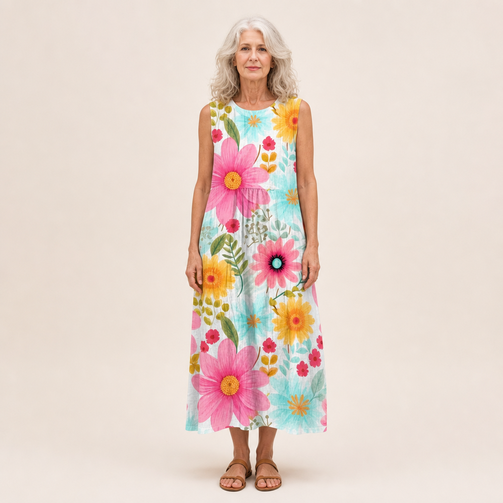 Manon - Bequeme Sommerkleid ohne Ärmel