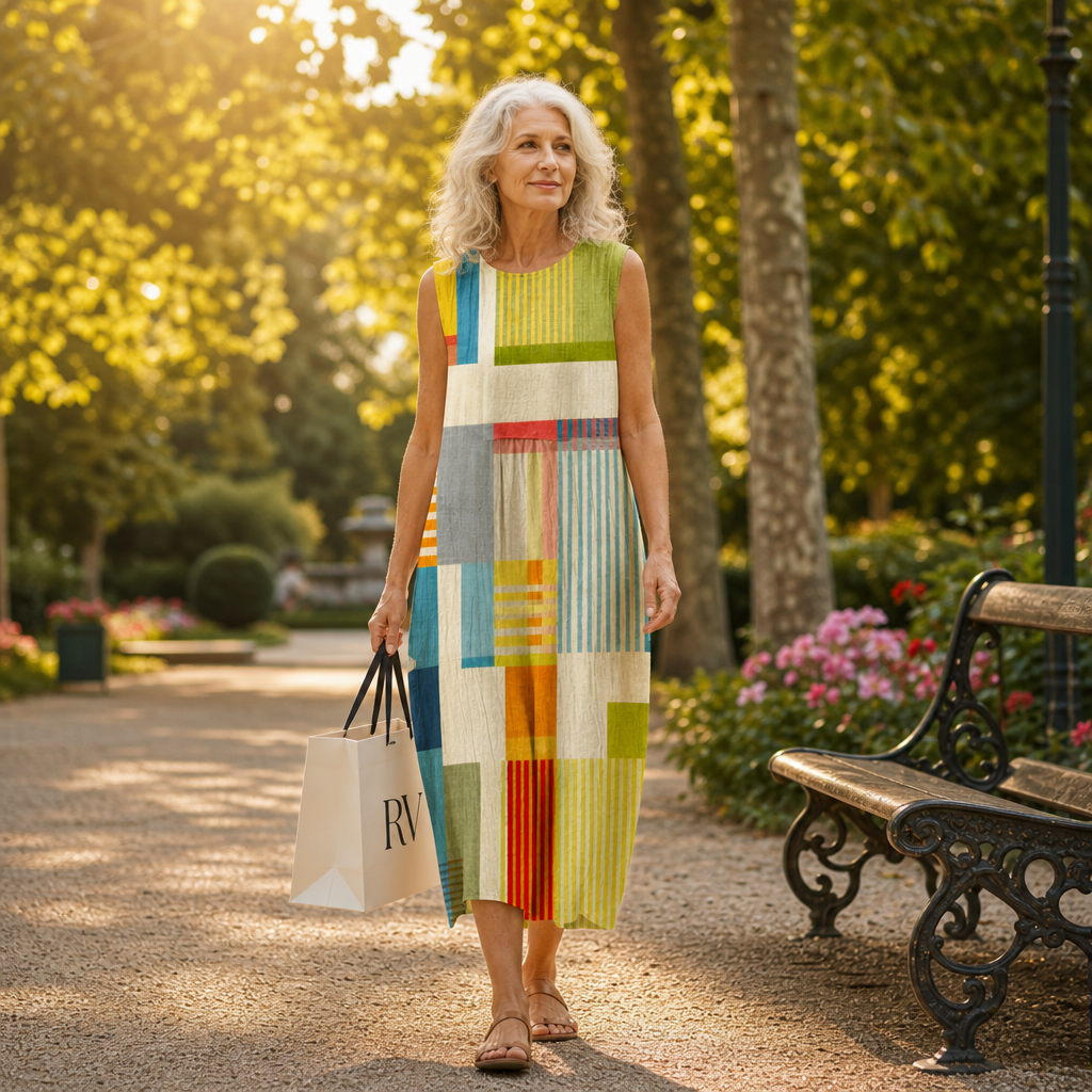 Léa - Bequemes Sommerkleid ohne Ärmel
