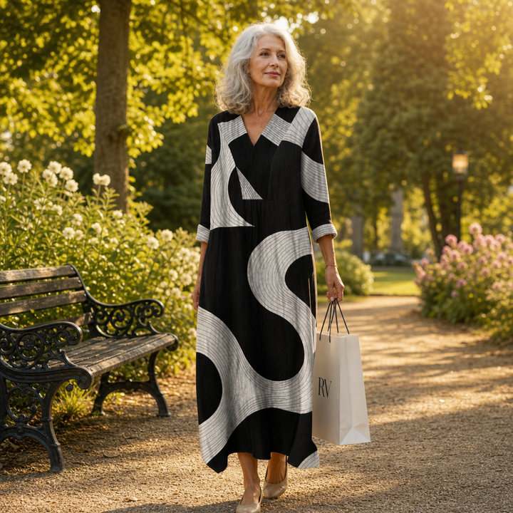 Ophélie - Fließendes Bedrucktes Sommerkleid
