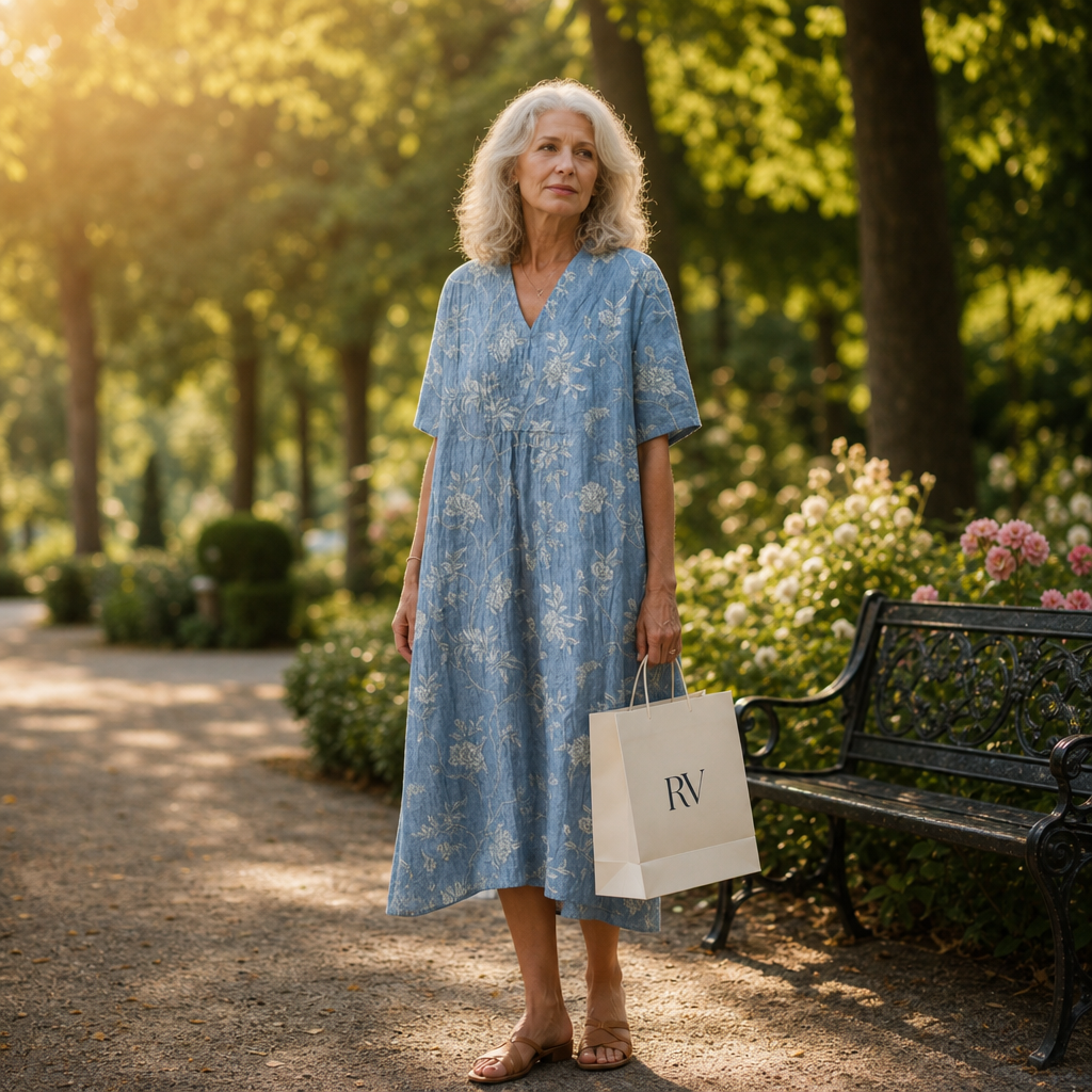 Geneviève - Fließendes Bedrucktes Sommerkleid