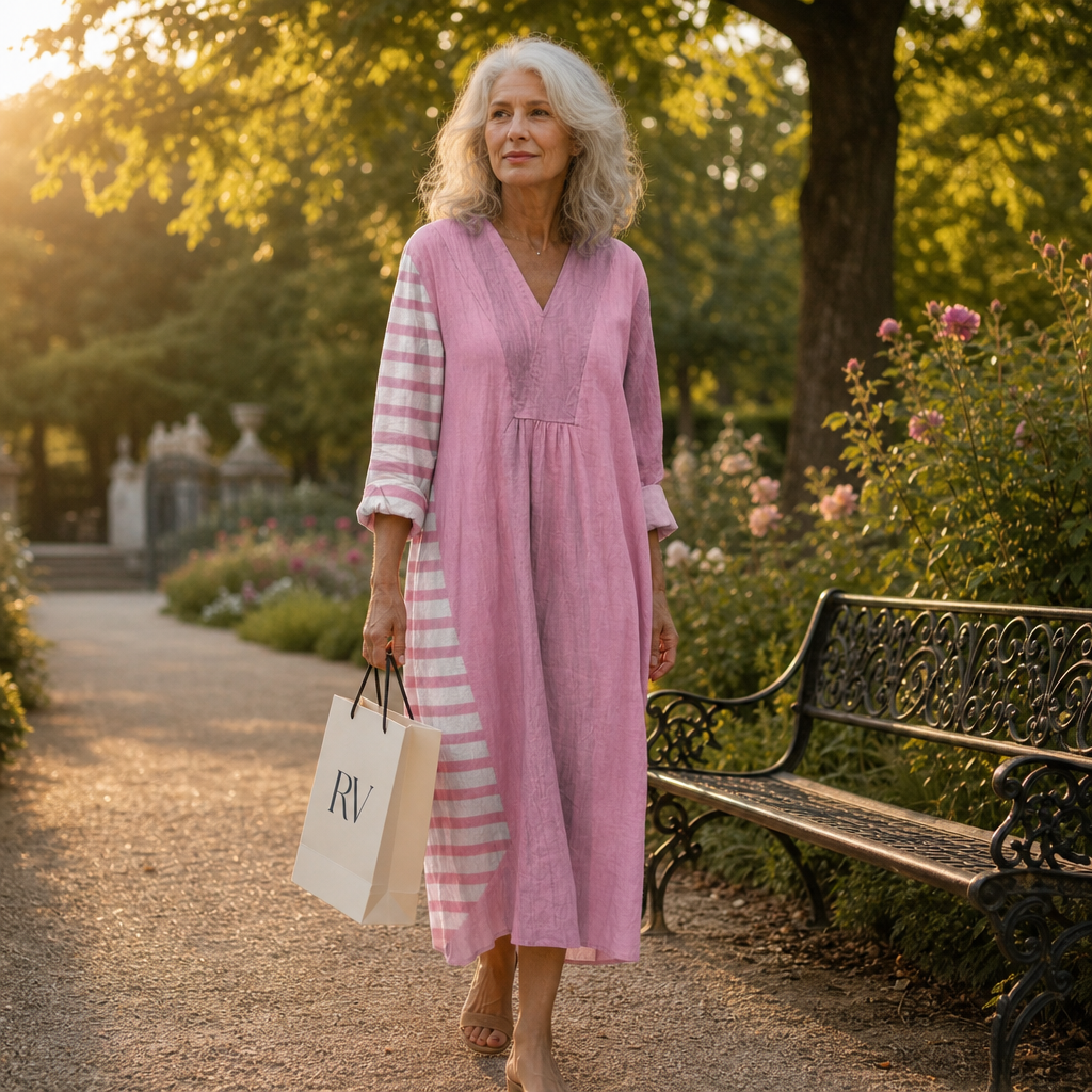 Nadine - Flatterndes Bedrucktes Sommerkleid