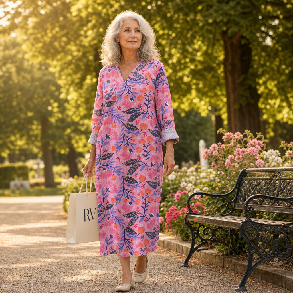 Clémence - Flatterndes Bedrucktes Sommerkleid