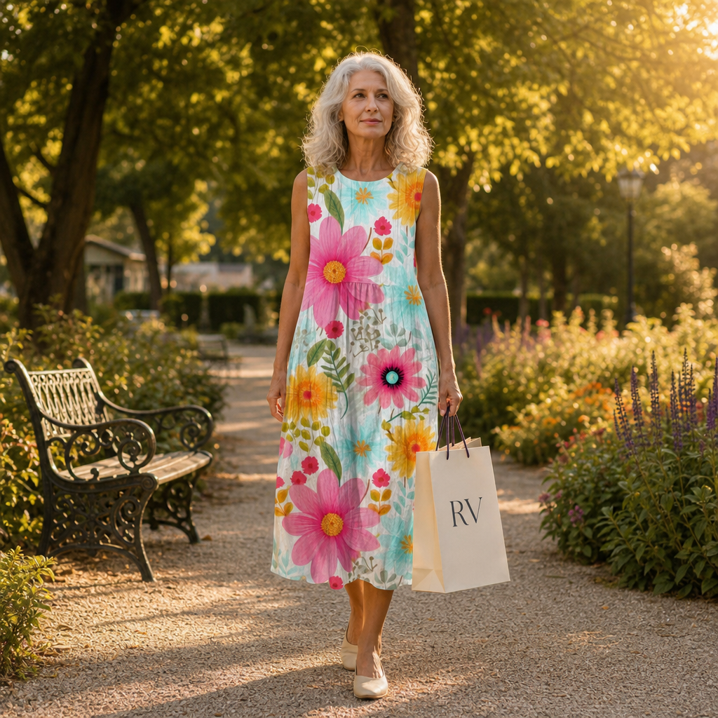 Manon - Bequeme Sommerkleid ohne Ärmel