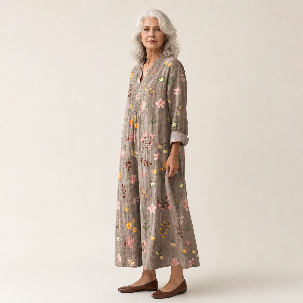 Maëlys - Flatterndes Bedrucktes Sommerkleid