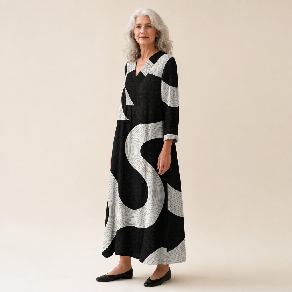 Ophélie - Fließendes Bedrucktes Sommerkleid