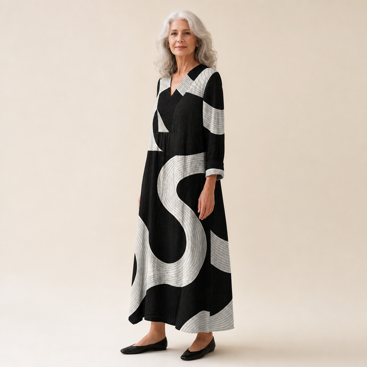 Ophélie - Fließendes Bedrucktes Sommerkleid