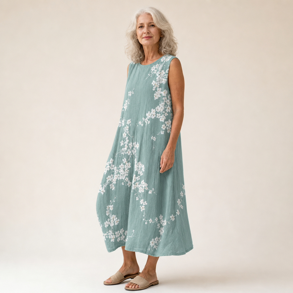 Ursule - Bequeme Sommerkleid ohne Ärmel