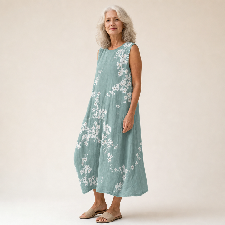 Ursule - Bequeme Sommerkleid ohne Ärmel